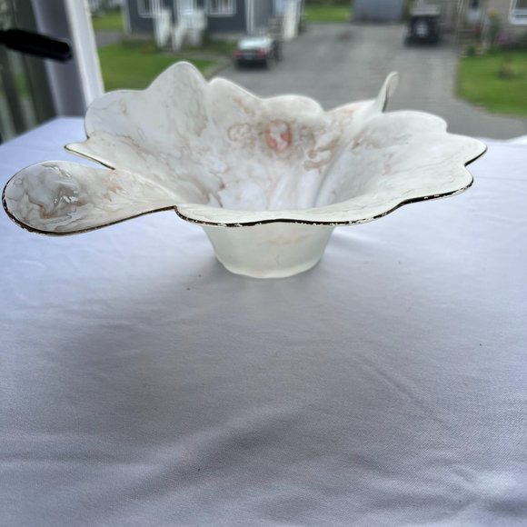 Vintage Arte Murano Silvestri Frosted Glass Italy Crystal Bowl with Cameo - Picture 2 of 8